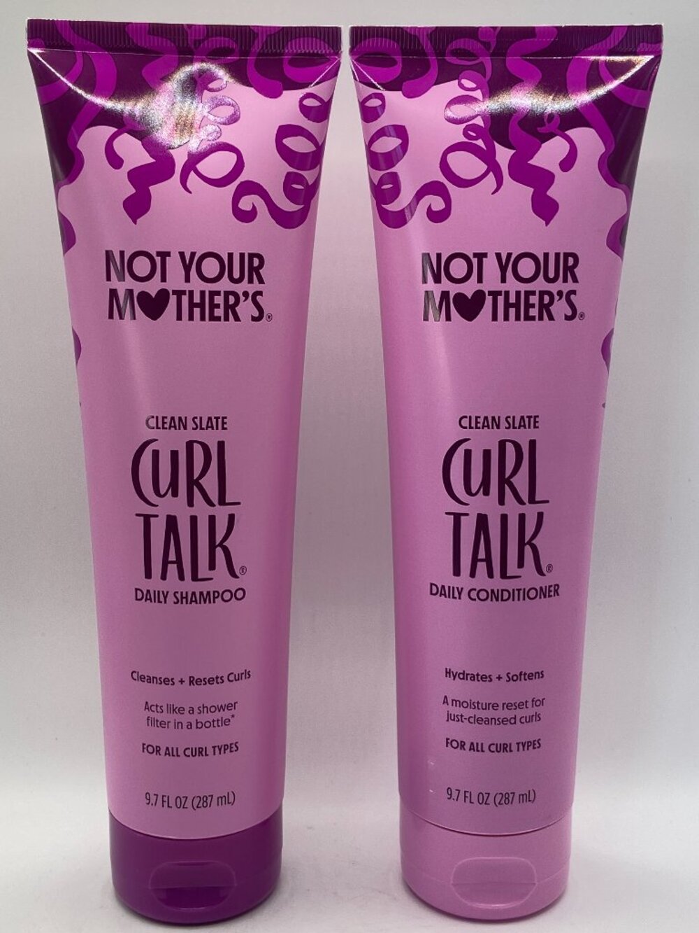 NEW Not Your Mother's Curl Talk Clean Slate Shampoo + Conditioner Duo (9.7 oz ea